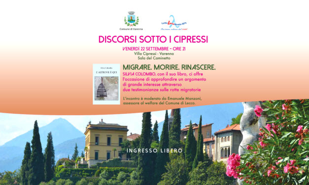 DISCORSI SOTTO I CIPRESSI – 22 SETTEMBRE ORE 21